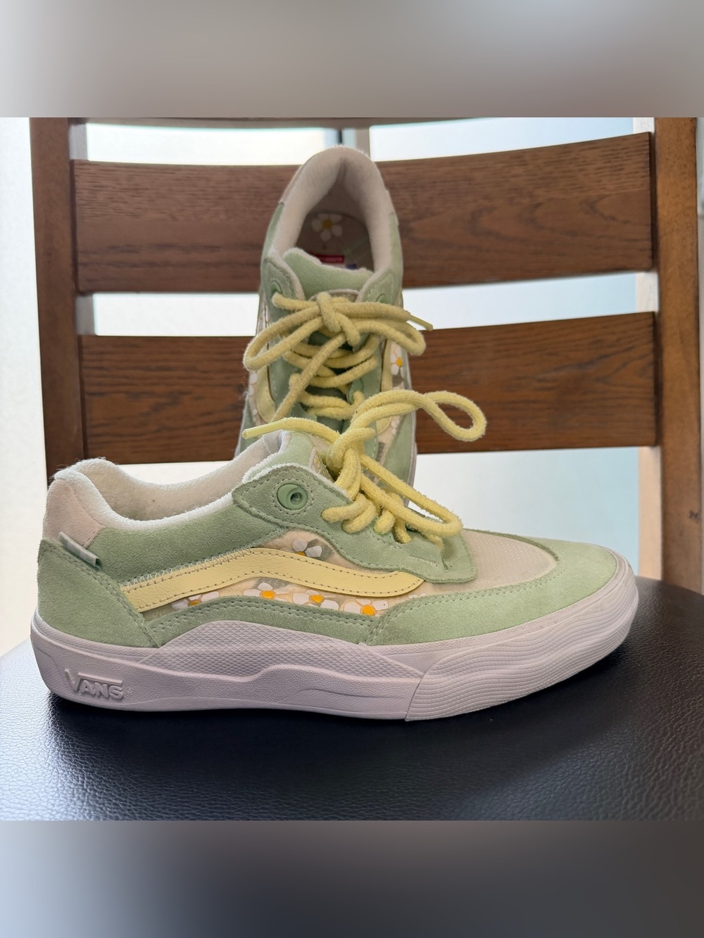 Vans Skate Wayvee Brighton Zeuner Pastel Green skate shoes M7 W8.5